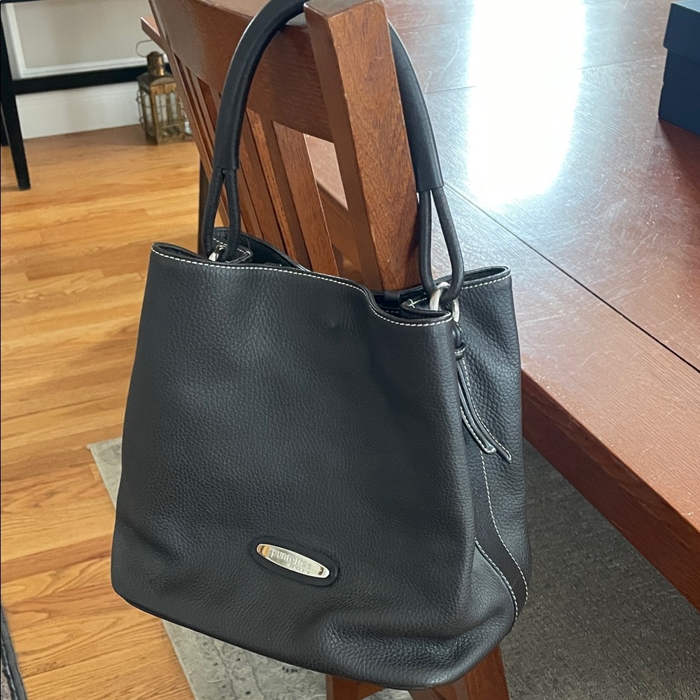 PUNTOTRES BARCELONA Black Leather Tote Bag